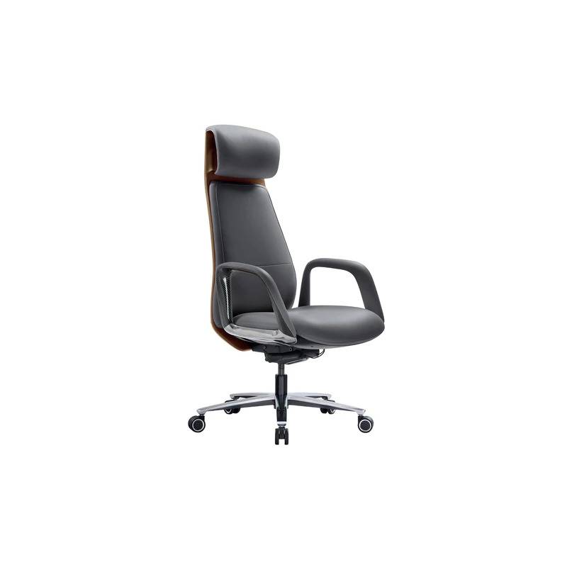 Кресло HAWASAN (ХАВАСАН) PREMIUM EX-820, синхромеханизм, слайдер, экокожа, графит/коричневое, 533238 главное фото