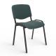 Стул для персонала и посетителей "ИЗО", черный каркас, ткань черно-зеленая, В-21/С-33 главное фото в маленьком размере