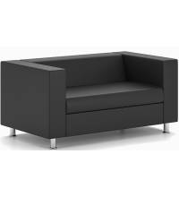 Двухместный диван Алекто Euroline-черный (Chairman)